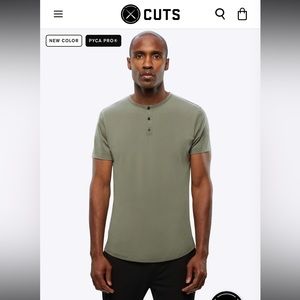 CUTS Elongated Henley Tee